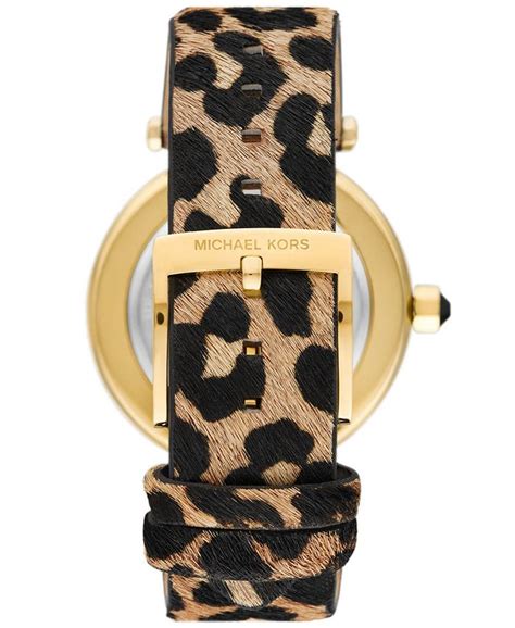 michael kors watch leopard print